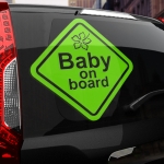 Наклейка Baby on board (предупреждение)