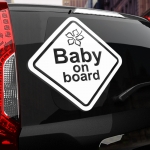 Наклейка Baby on board (предупреждение)