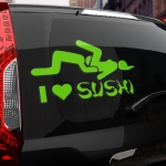 Наклейка I love sushi