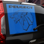 Наклейка Peugeot лев